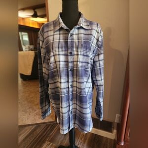Bone collector flannel shirt, blue, size XL
